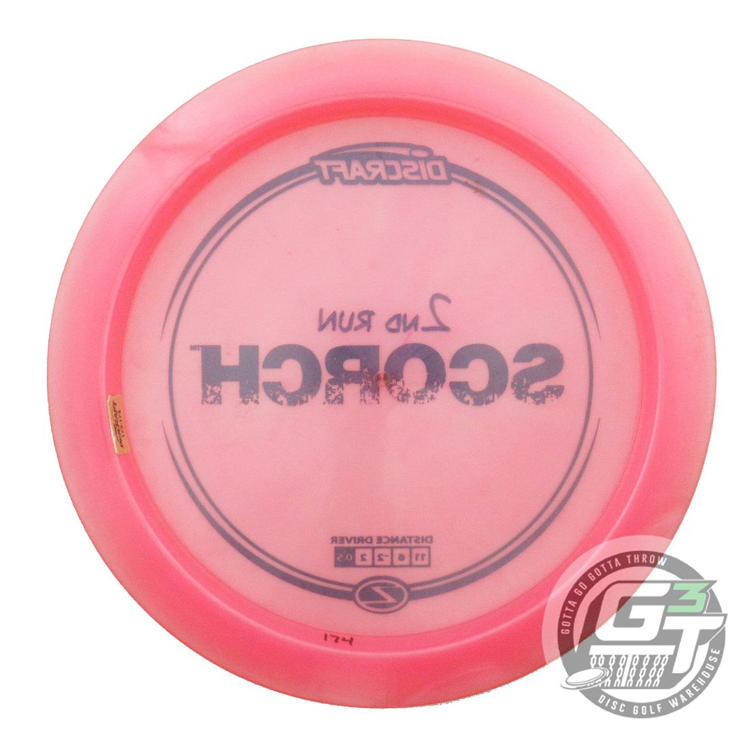USED Discraft Z Scorch 174g Pink Black Stamp Distance Driver Golf Disc