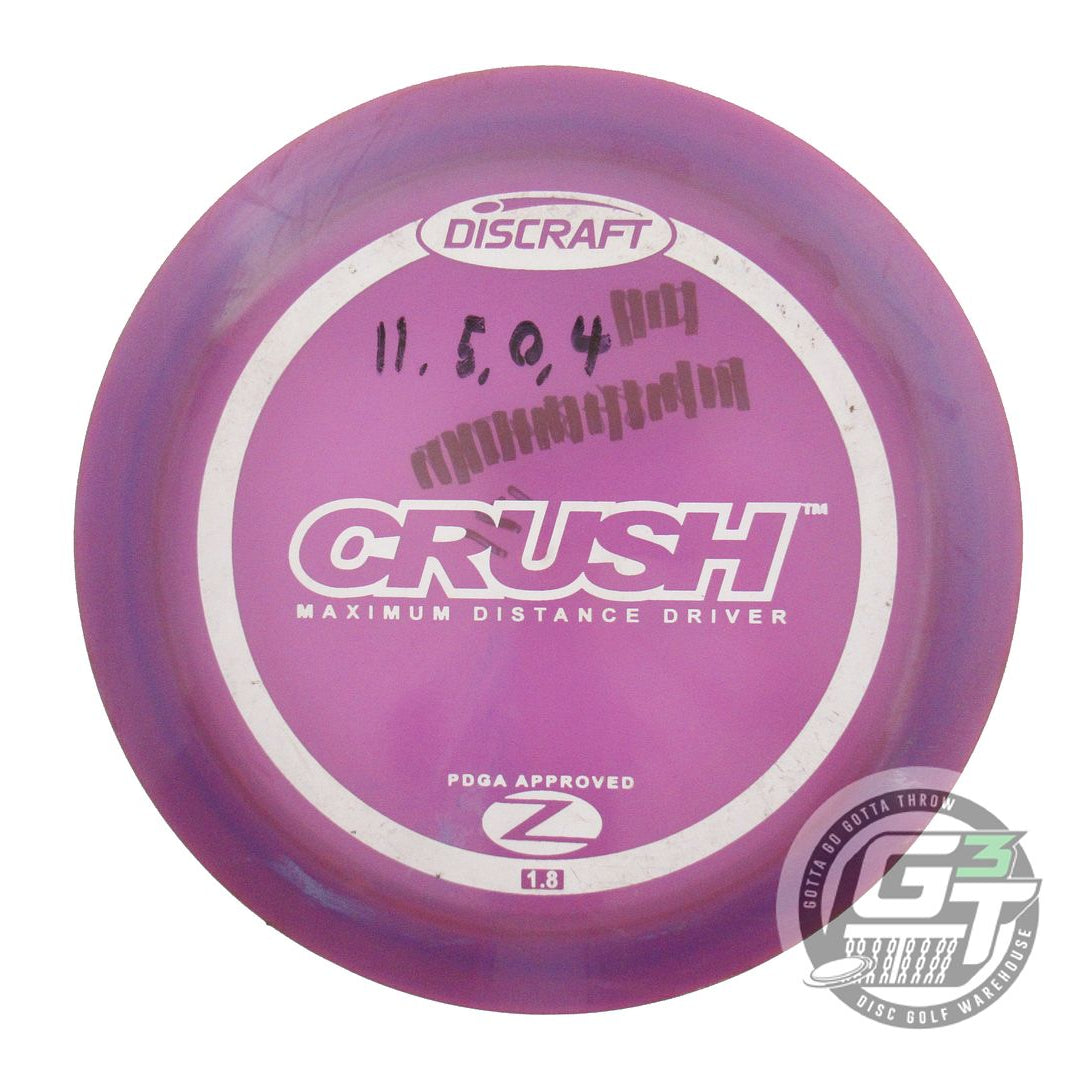 USED Discraft Z Crush 170g Purple White Stamp PFN OOP Distance Driver Golf Disc