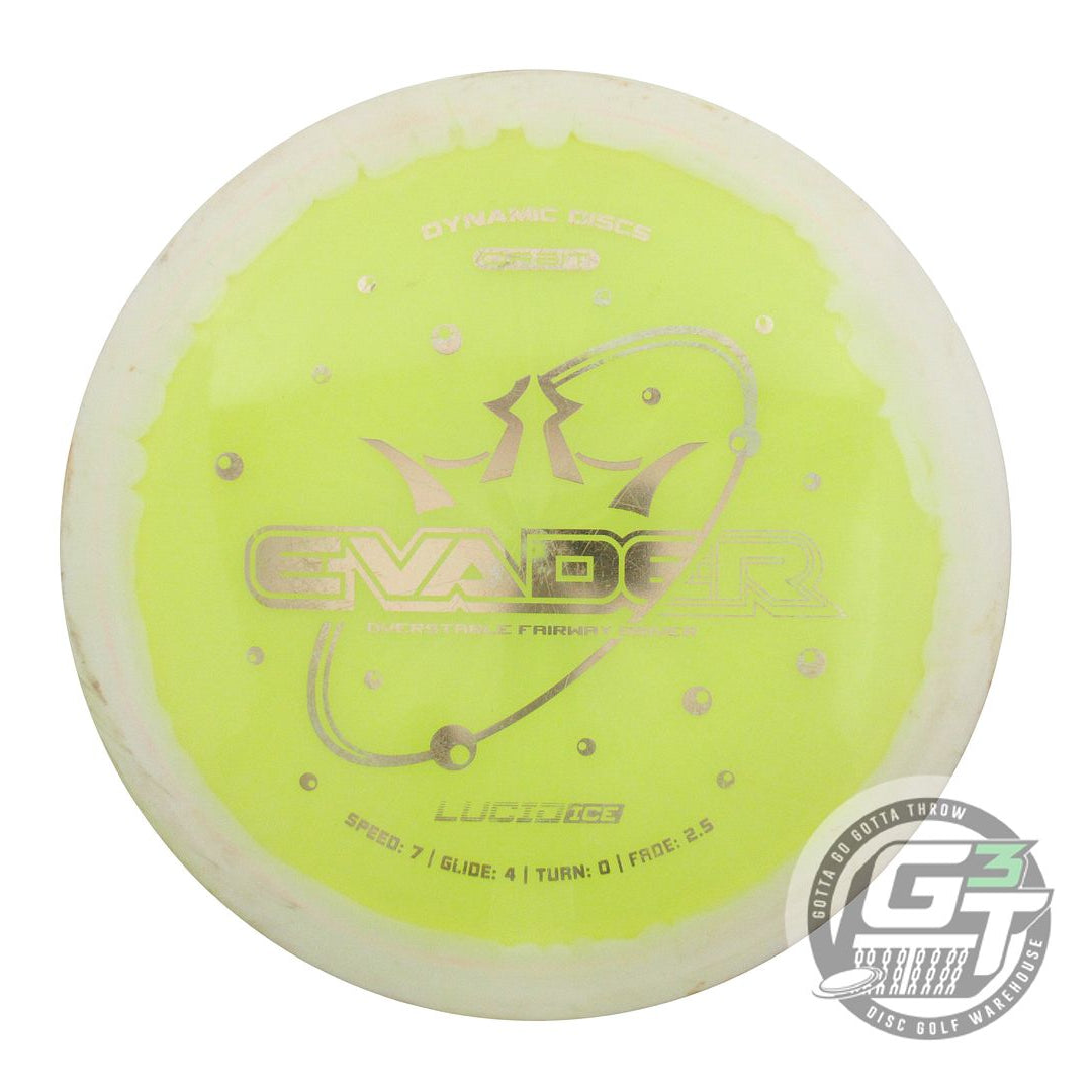 USED Dynamic Discs Lucid Ice Orbit Evader 176g White-Yellow Fairway Driver Disc