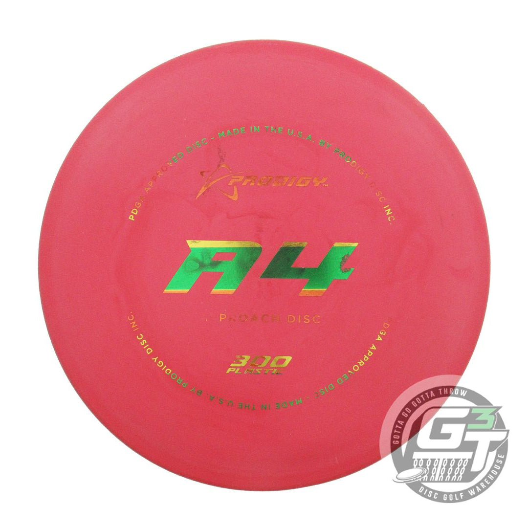 USED Prodigy Discs 300 A4 174g Red Rasta Foil Midrange Golf Disc