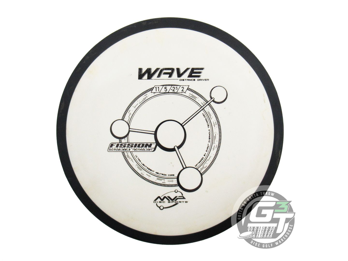 USED MVP Disc Sports Fission Wave 173g White Distance Driver Golf Disc