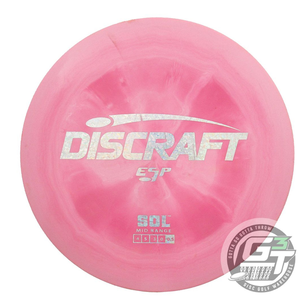 USED Discraft ESP Sol 170g Pink Silver Shatter Foil Midrange Golf Disc
