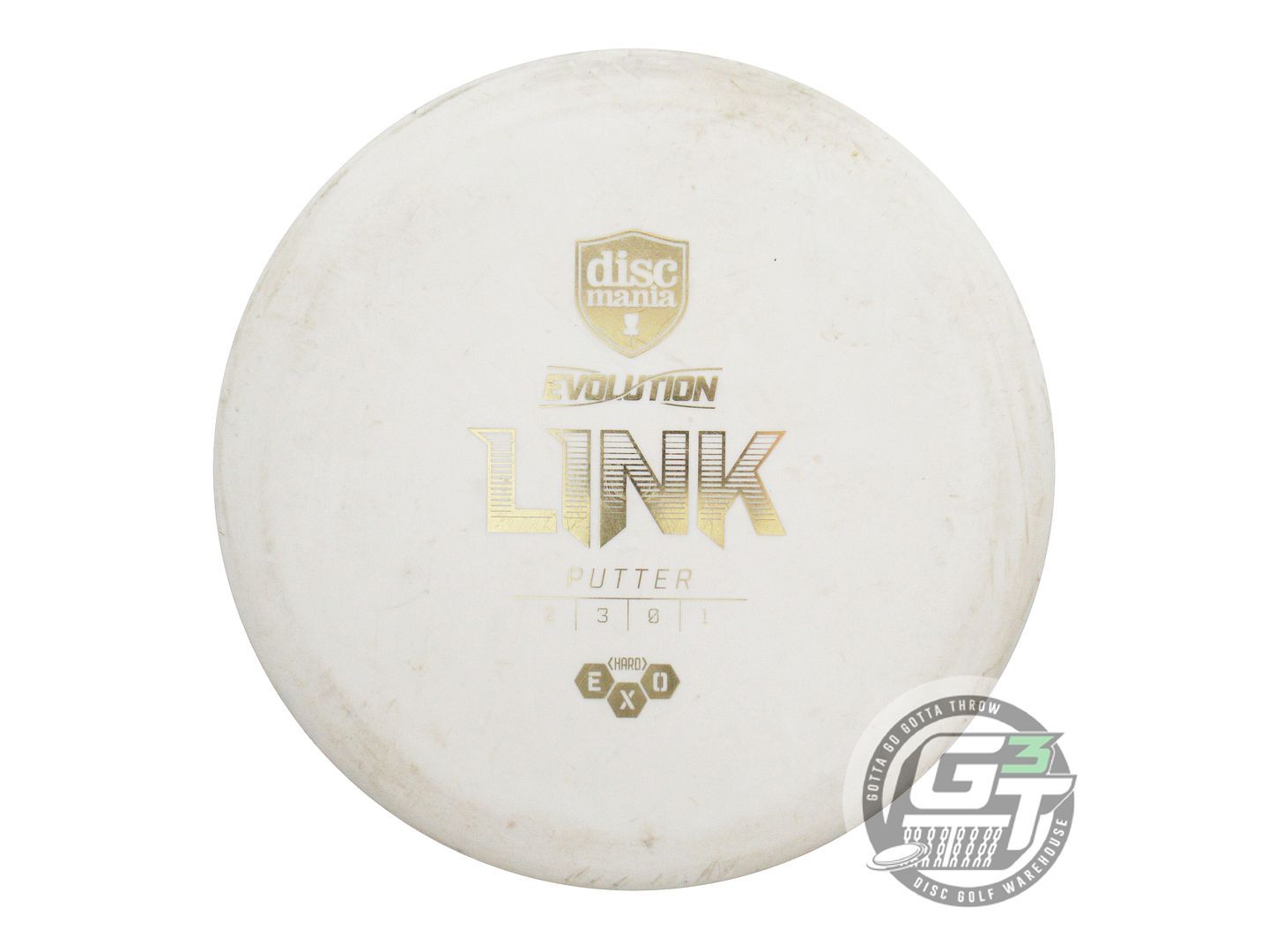 USED DiscMania EXO Hard Link 176g White Gold Foil Putter Golf Disc
