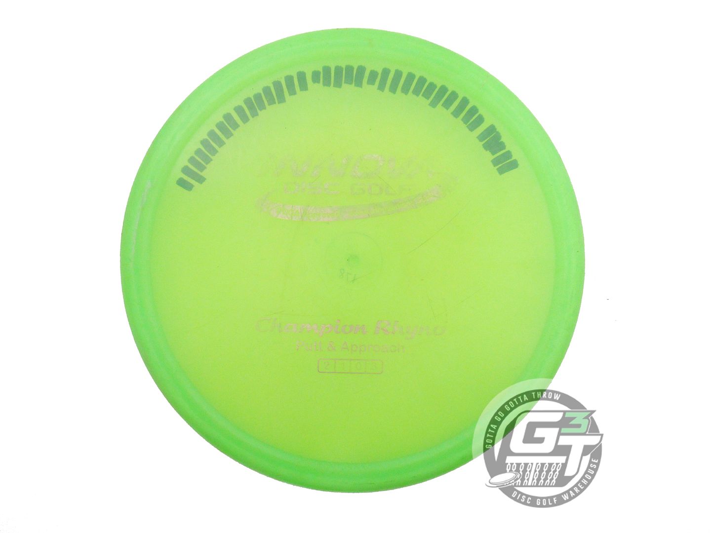 USED Innova Champion Rhyno 178g Lime Gold Foil Putter Golf Disc