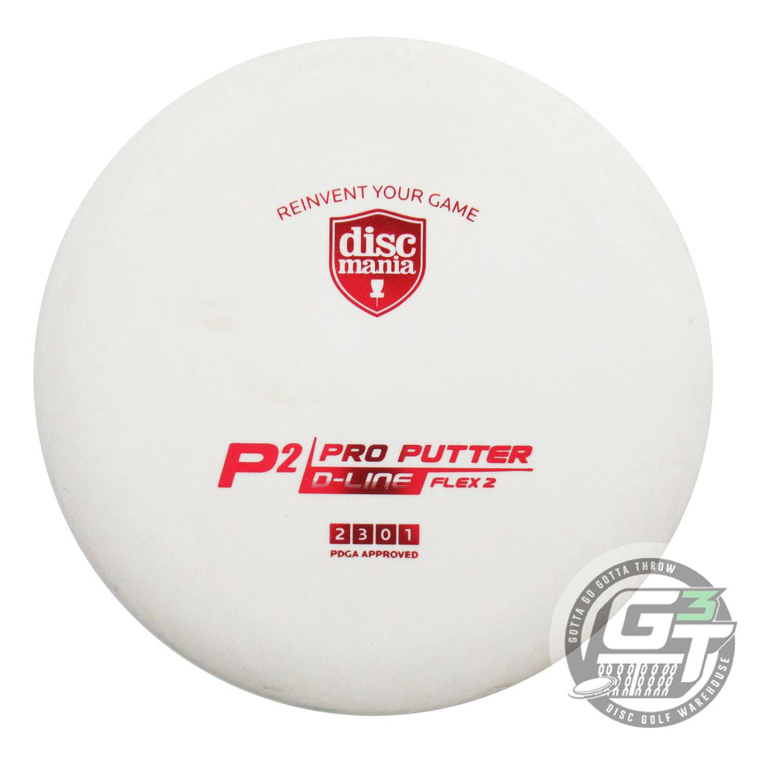 USED DiscMania D-Line Flex 2 P2 173g White Red Foil A Putter Golf Disc