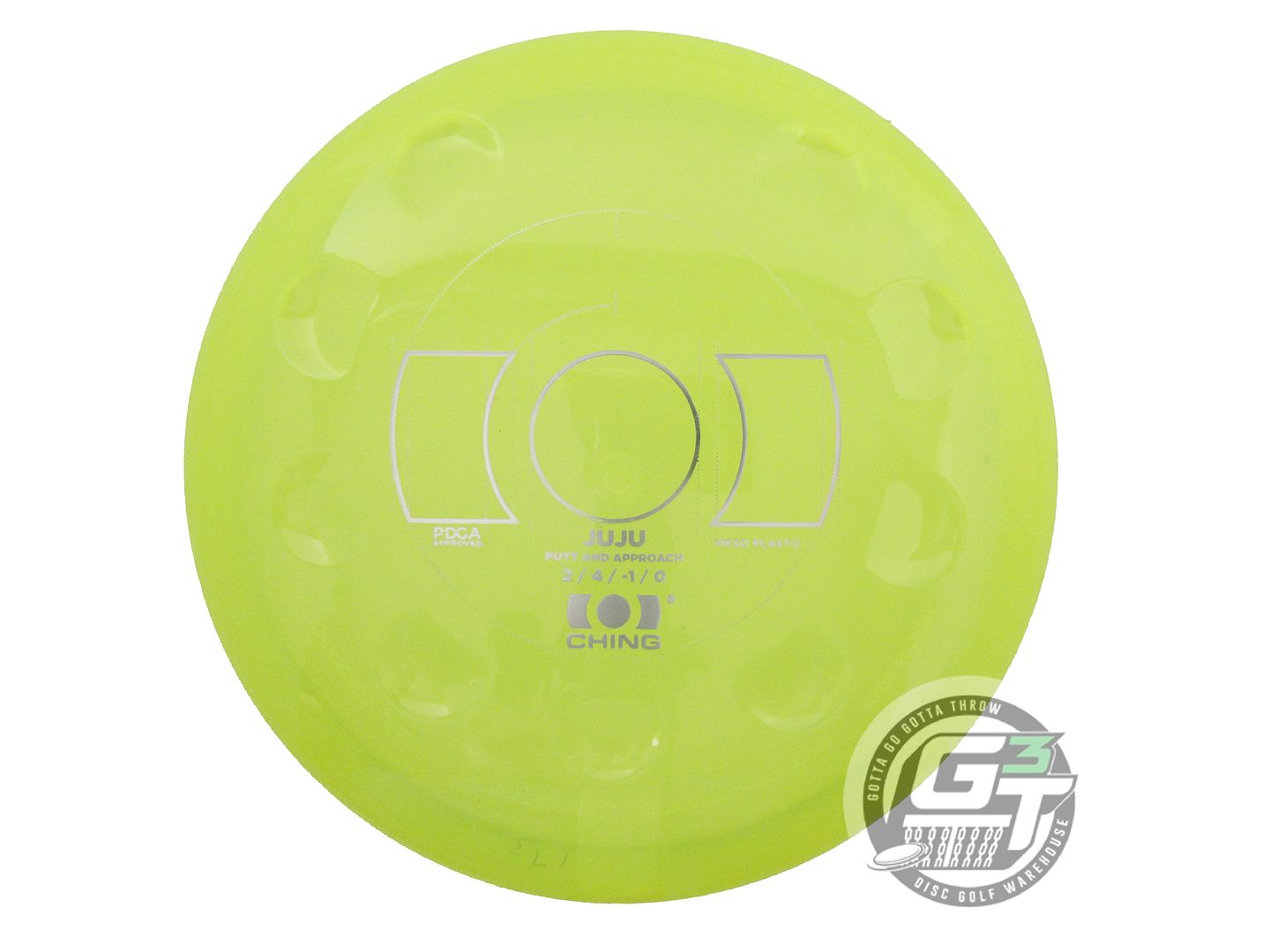 USED Ching Meso Juju 173g Yellow Silver Foil Putter Golf Disc