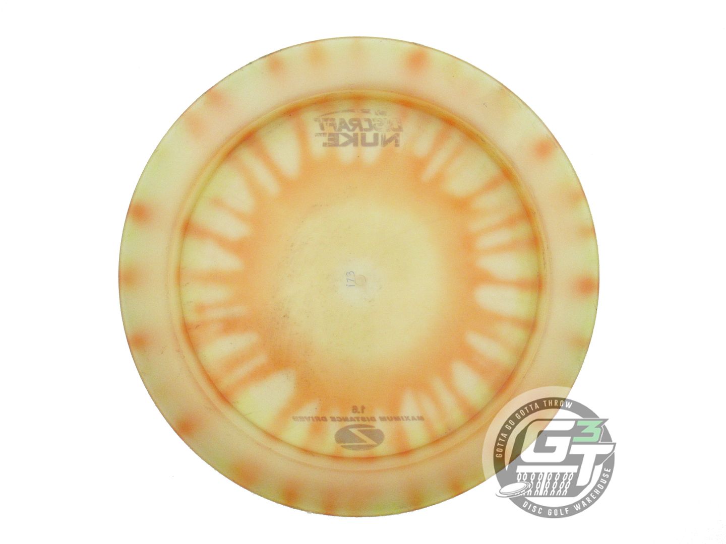 USED Discraft FlyDye Z Nuke 173g Peach Burst Distance Driver Golf Disc