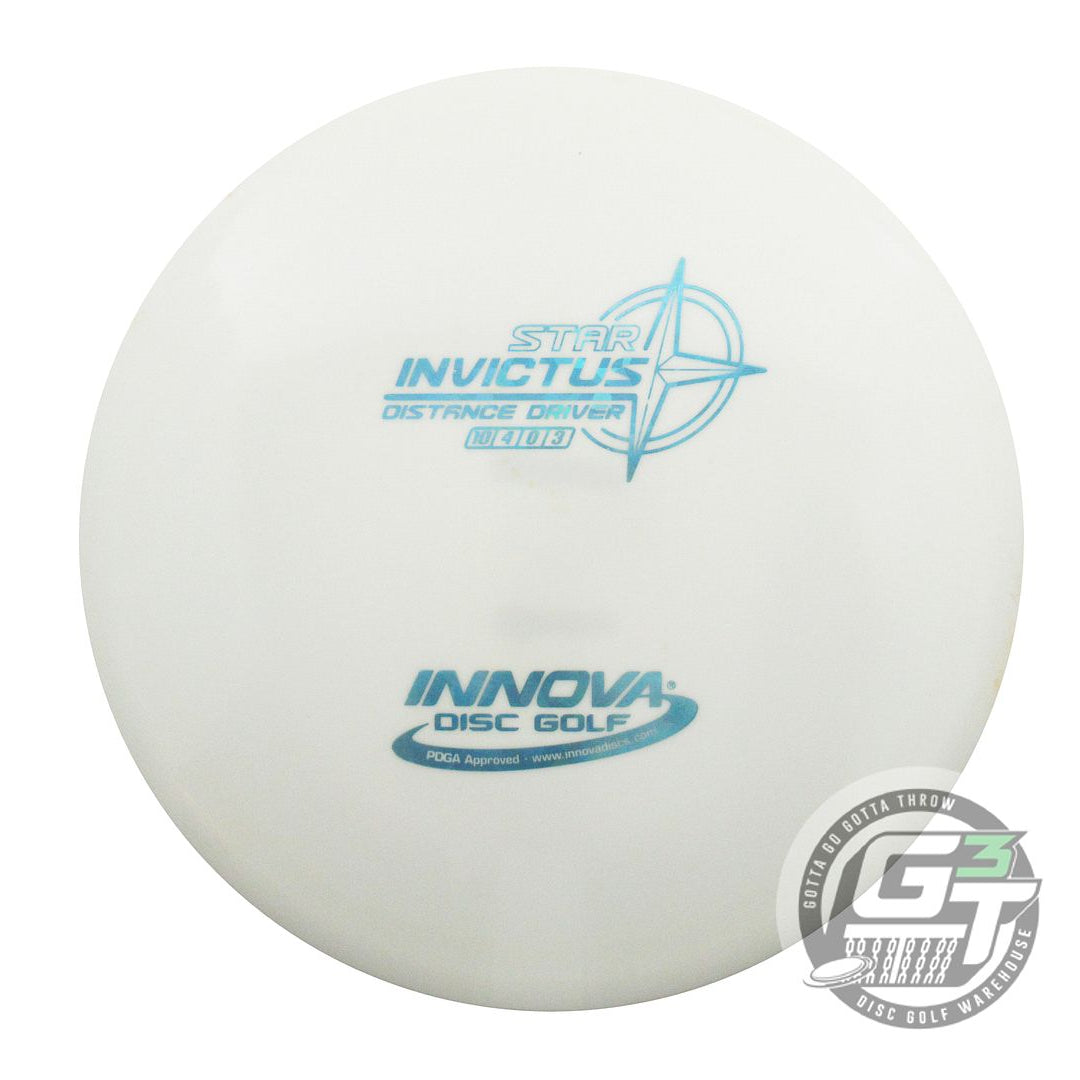 USED Innova Star Invictus 175g White Teal Shatter Foil Distance Driver Golf Disc