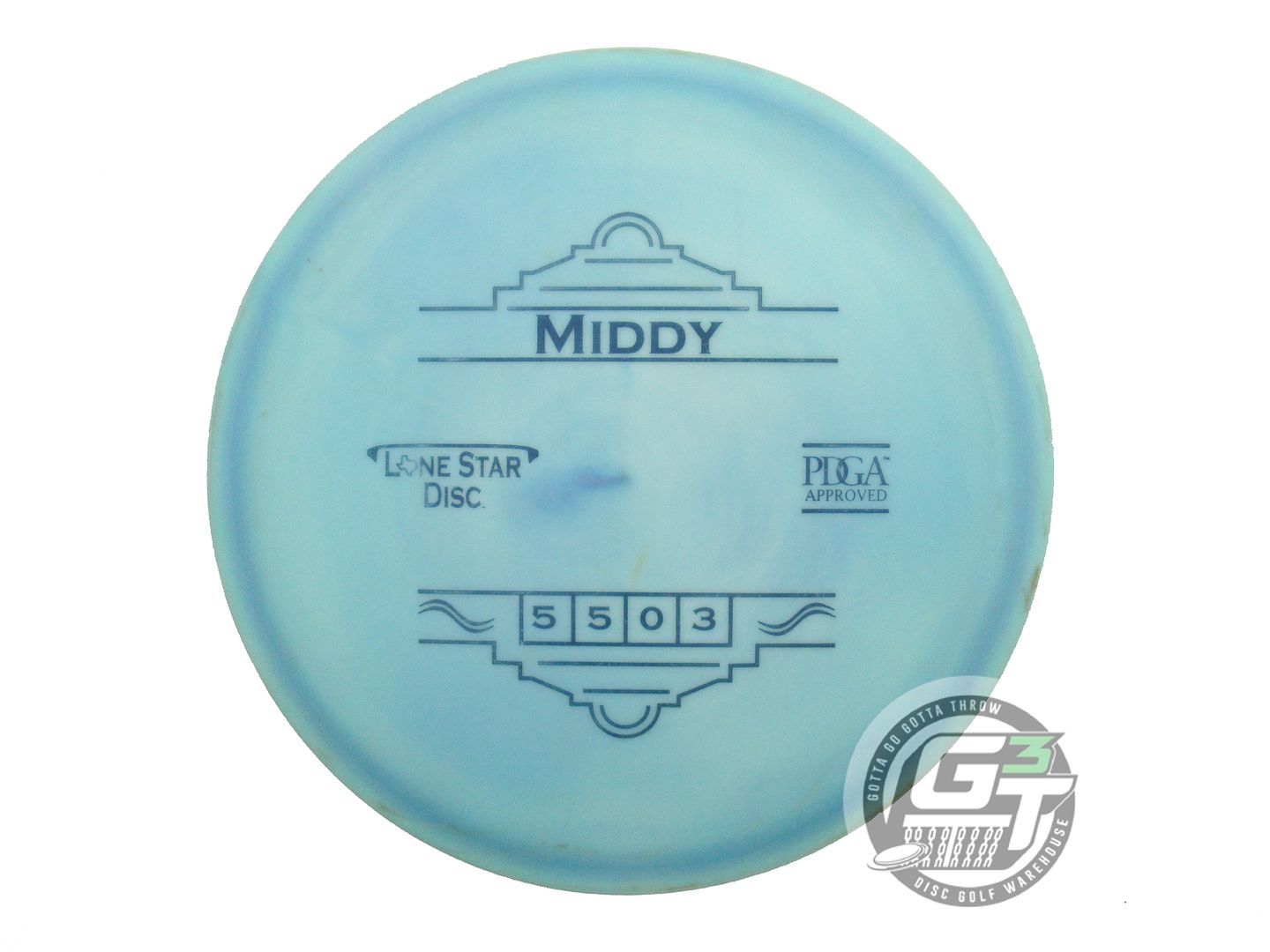 USED Lone Star Alpha Middy 175g Teal Blue Stamp Midrange Golf Disc