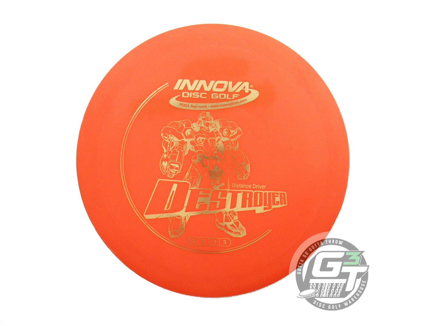 USED Innova DX Destroyer 162g Orange Gold Foil Distance Driver Golf Disc