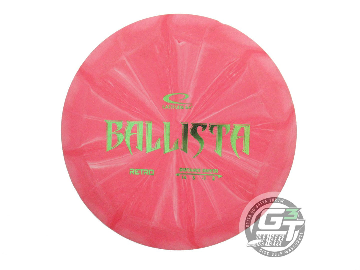 USED Latitude 64 Retro Burst Ballista 175g Red Green Foil OOP Driver Golf Disc