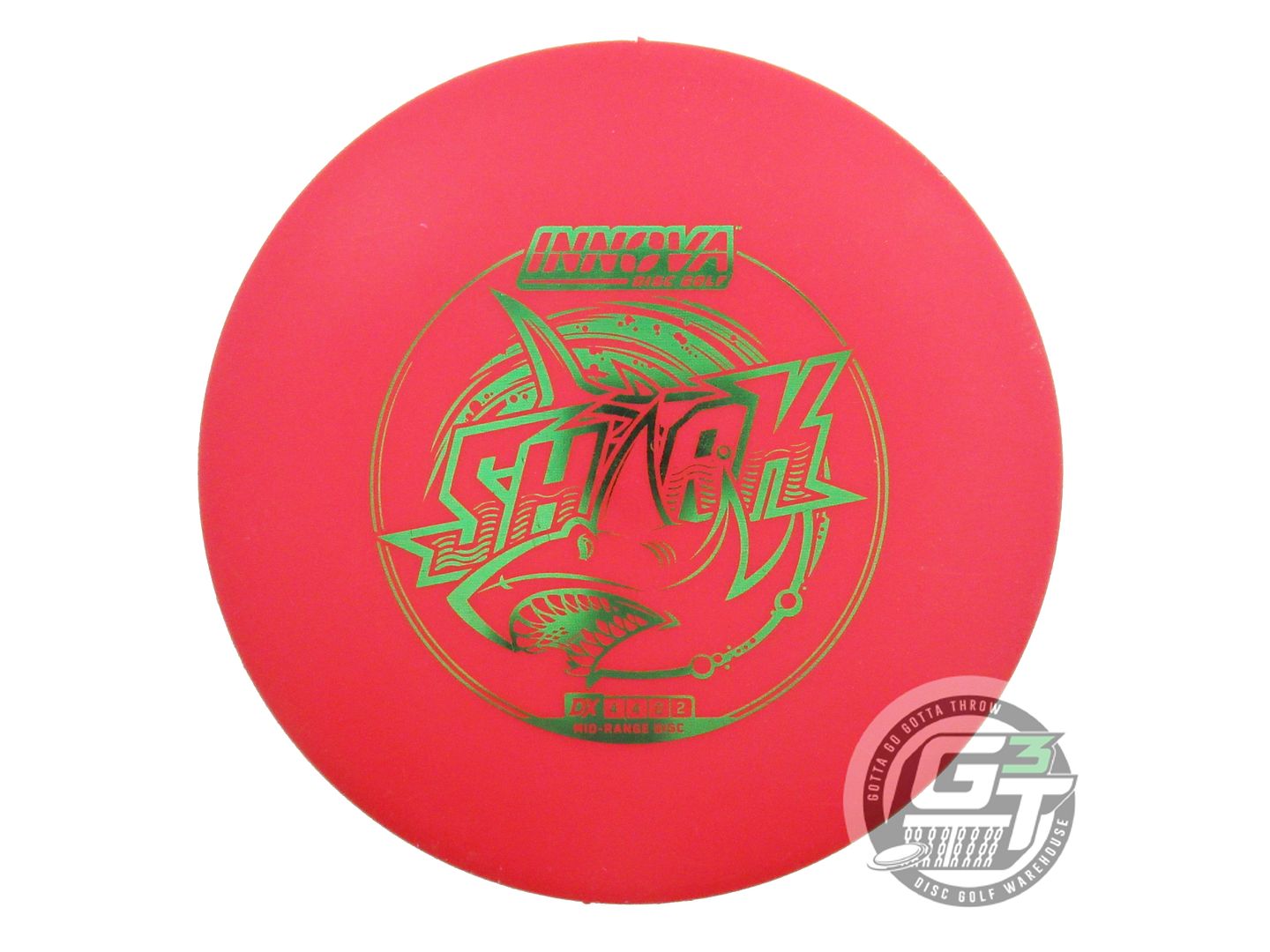 USED Innova DX Shark 147g Red Green Foil Midrange Golf Disc