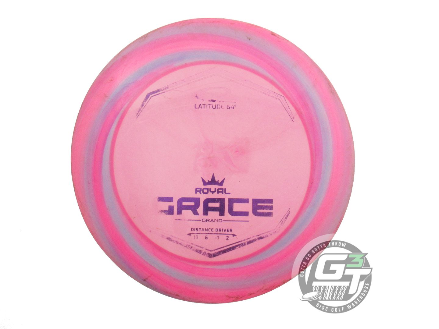 USED Latitude 64 Royal Grand Grace 175g Pink HOME DYED Distance Driver Golf Disc
