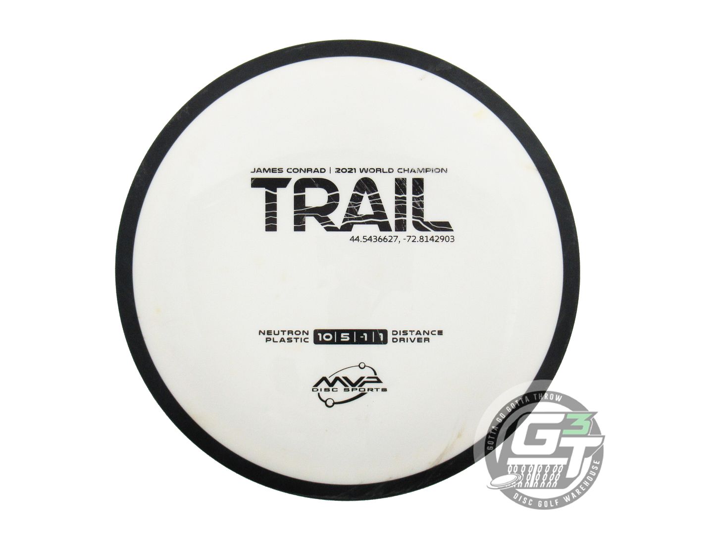 USED MVP Disc Sports Neutron Trail 174g White Distance Driver Disc
