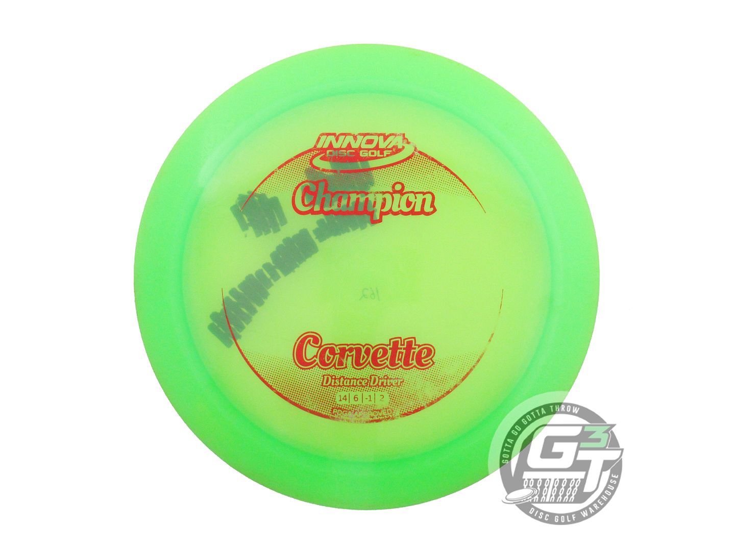USED Innova Champion Corvette 162g Lime Red Foil Distance Driver Golf Disc
