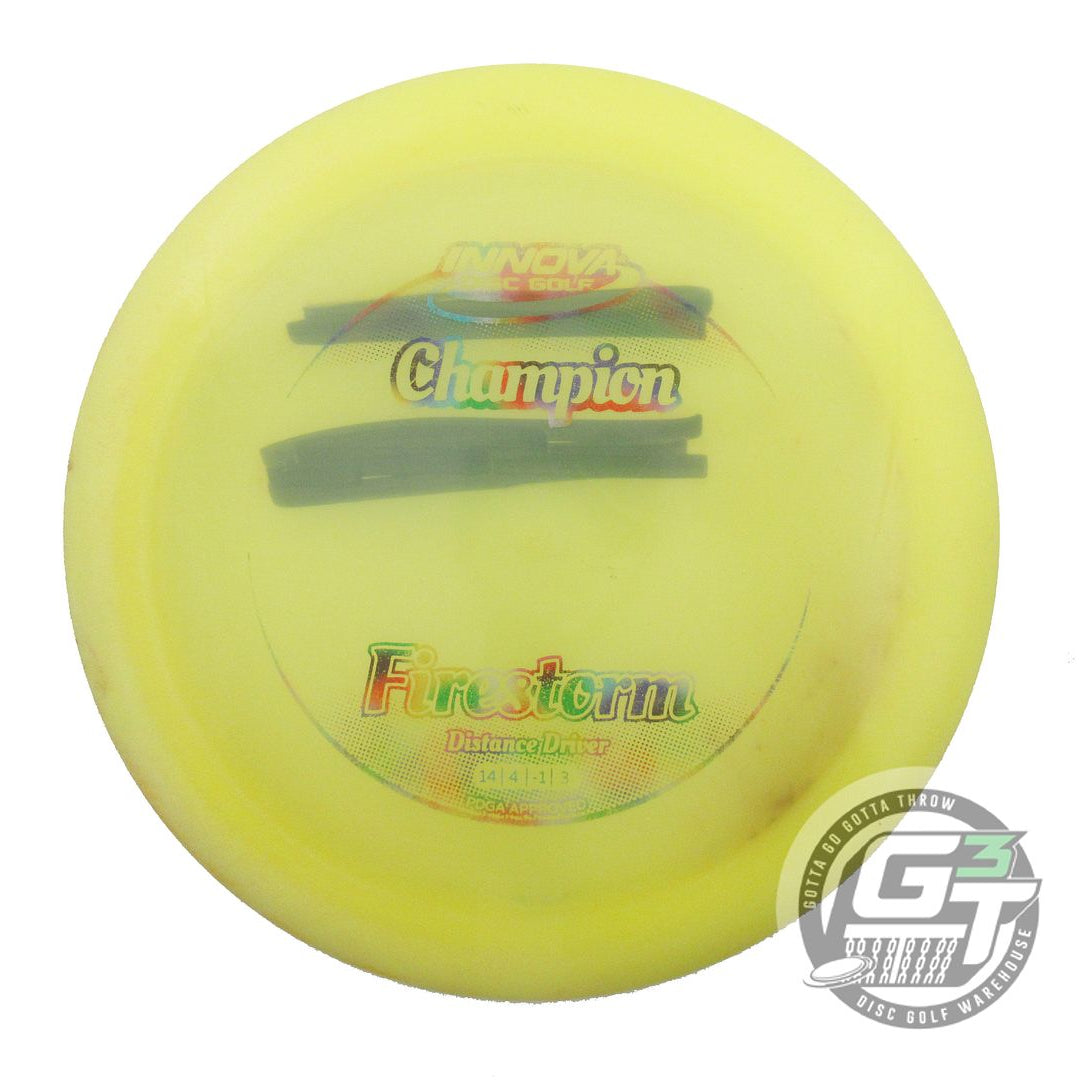USED Innova Champion Firestorm 173g Yellow Jellybean Foil Distance Driver Disc