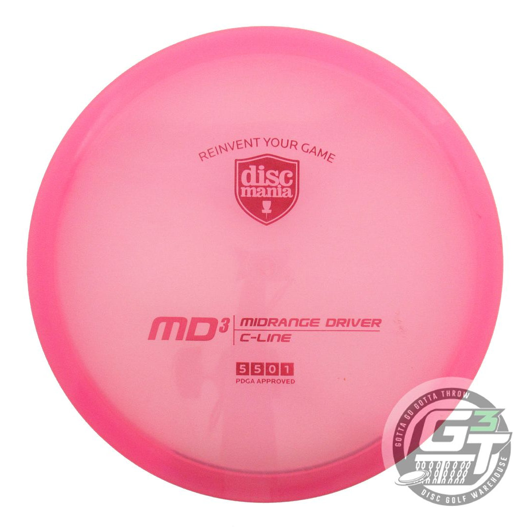 USED DiscMania C-Line MD3 180g Pink Red Foil Midrange Golf Disc