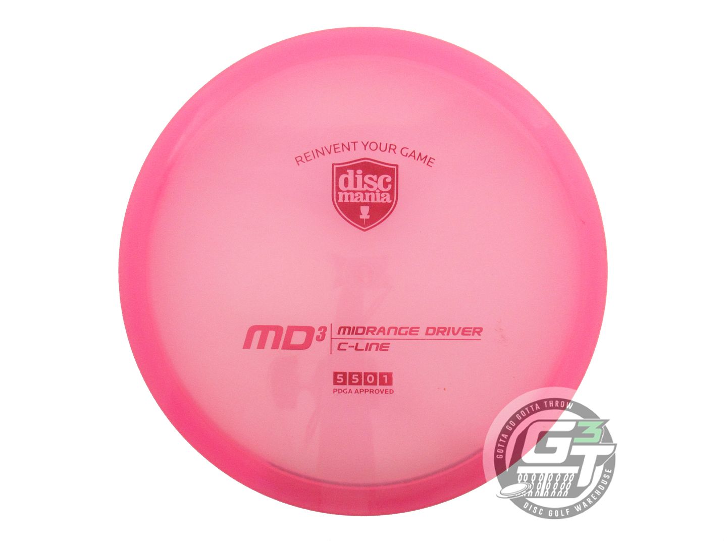 USED DiscMania C-Line MD3 180g Pink Red Foil Midrange Golf Disc