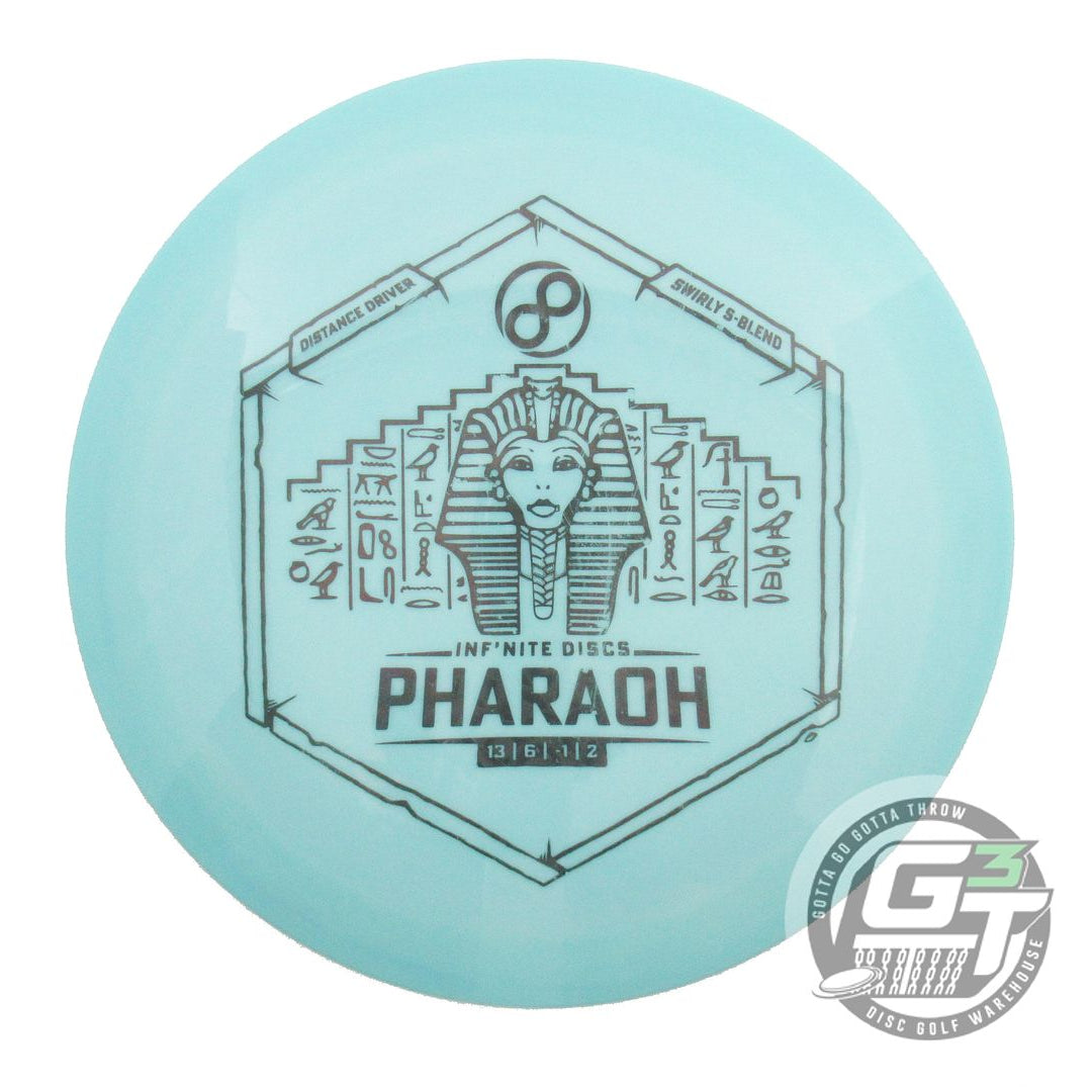 USED Infinite Swirly S-Blend Pharaoh 168g Sky Blue Black Foil Driver Golf Disc