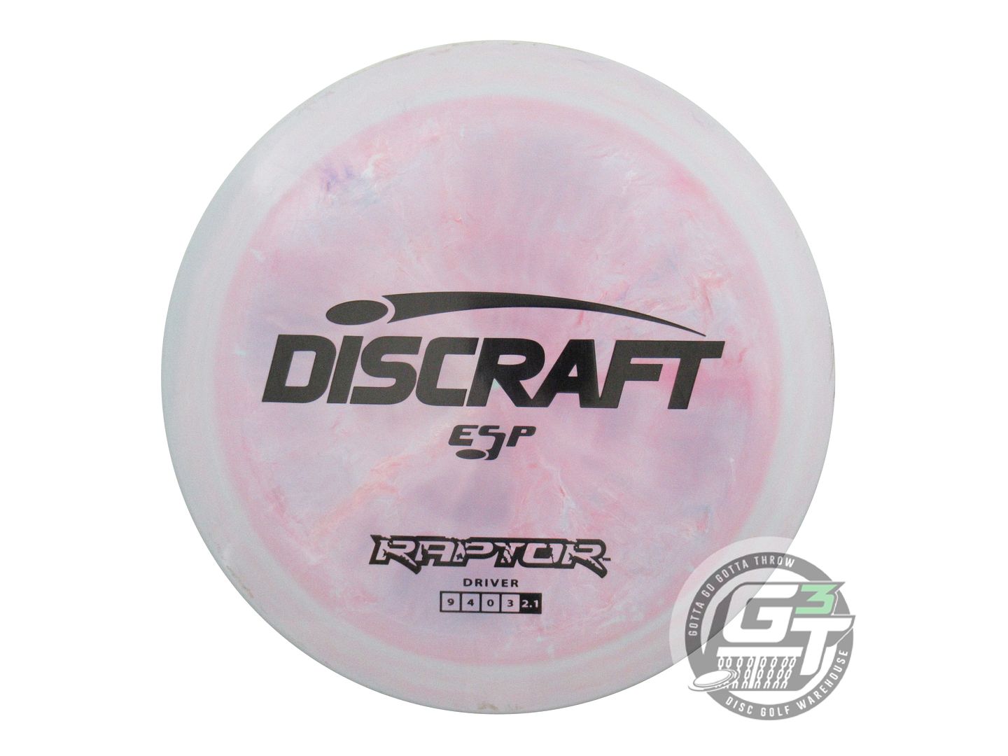 USED Discraft ESP Raptor 175g Lilac-Seafoam Black Stamp Distance Driver Disc
