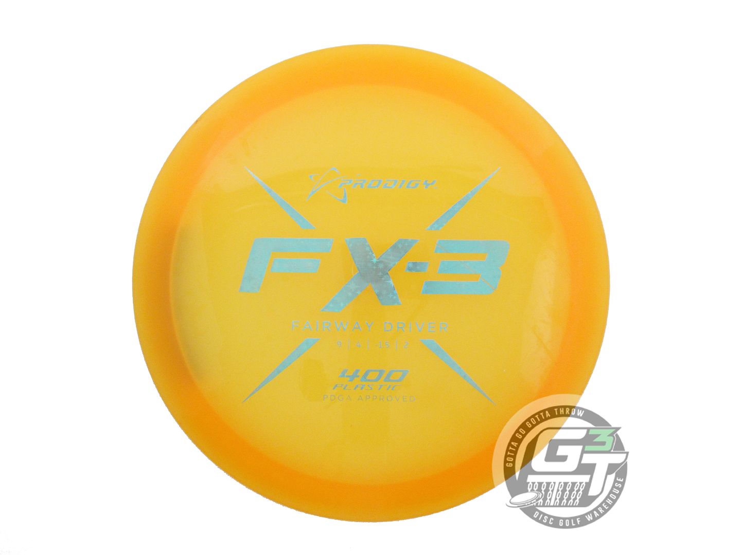 USED Prodigy Discs 400 FX3 176g Marigold Teal Star Foil Fairway Driver Golf Disc