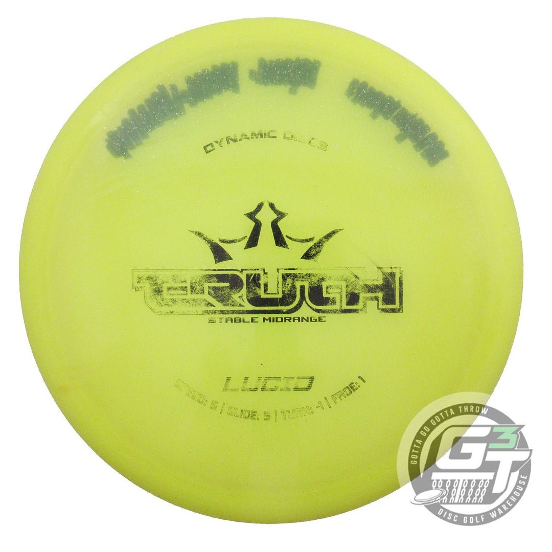USED Dynamic Discs Lucid Truth 170g Yellow Black Stamp Midrange Golf Disc