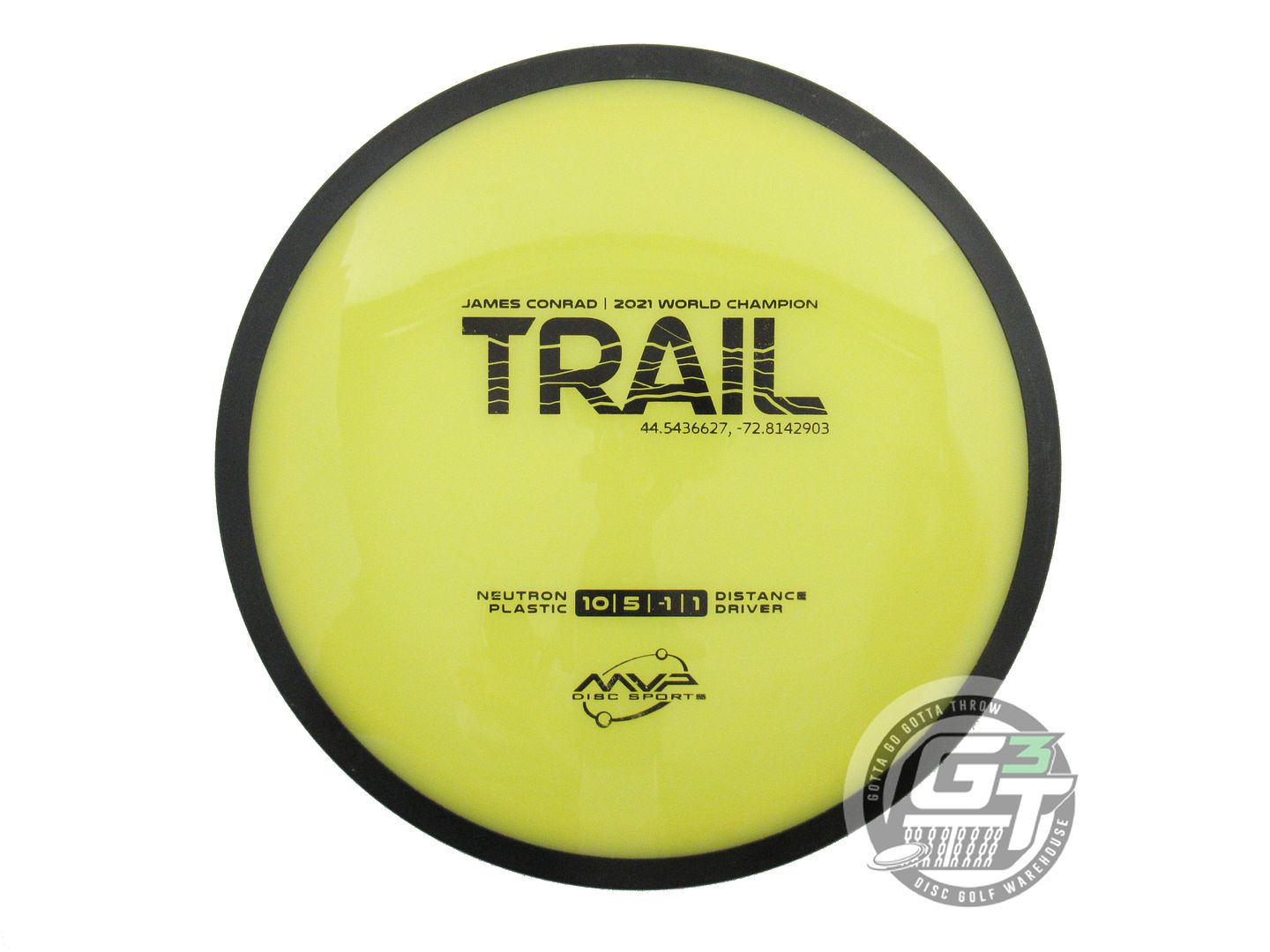 USED MVP Disc Sports Neutron Trail 170g Yellow Distance Driver Golf Disc