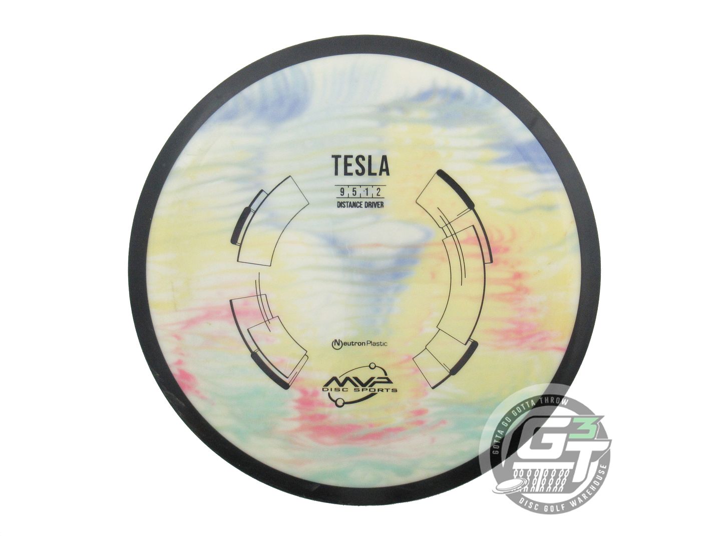 USED MVP Disc Sports Neutron Tesla 171g White HOME DYED Distance Driver Disc
