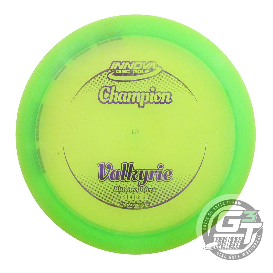 USED Innova Champion Valkyrie 172g Lime Purple Foil Distance Driver Golf Disc