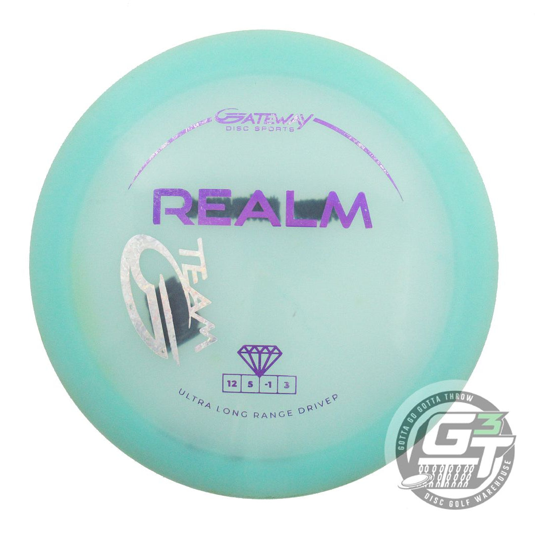 USED Gateway Diamond Realm 175g Seafoam Purple Foil Distance Driver Golf Disc