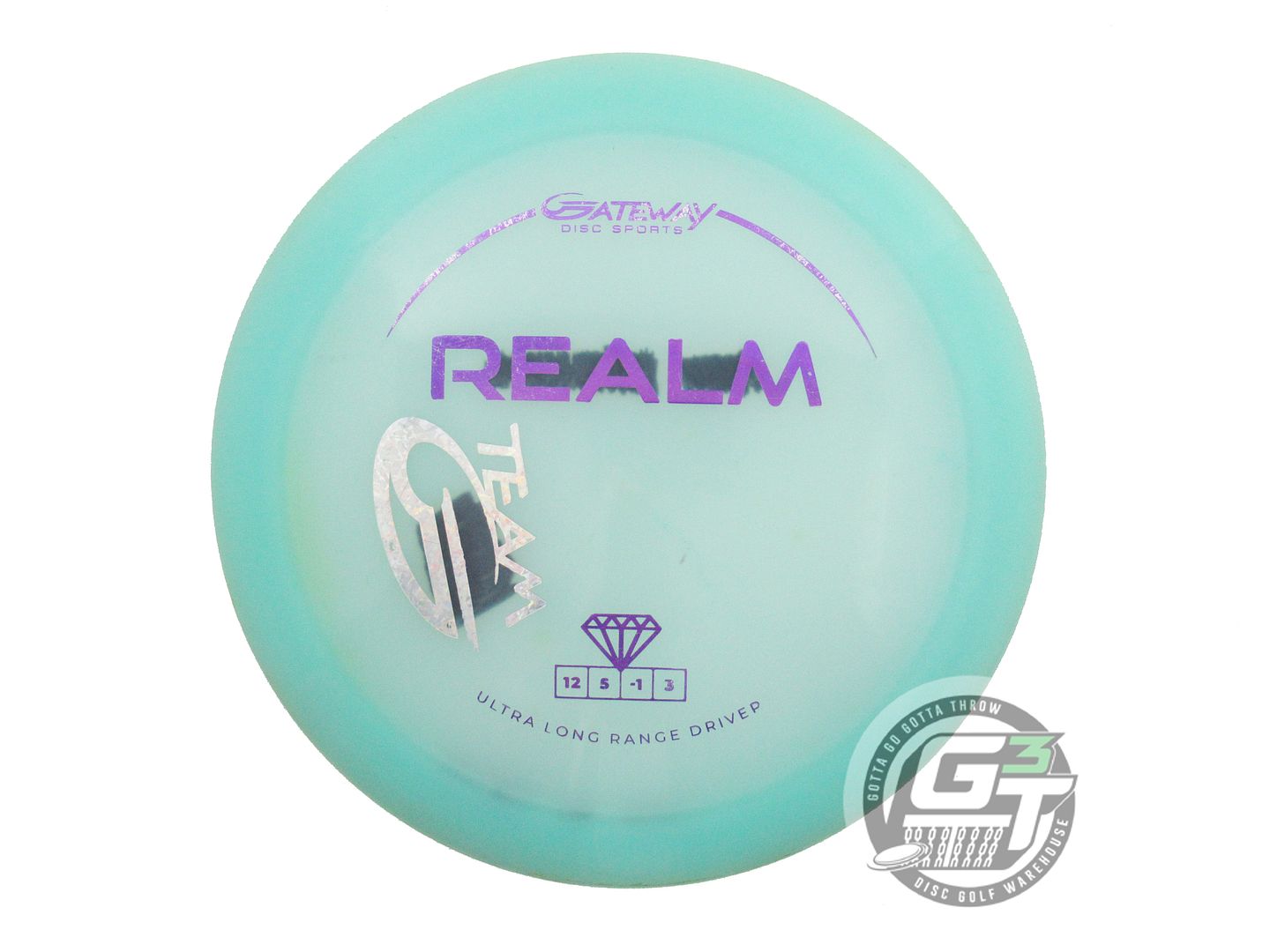 USED Gateway Diamond Realm 175g Seafoam Purple Foil Distance Driver Golf Disc