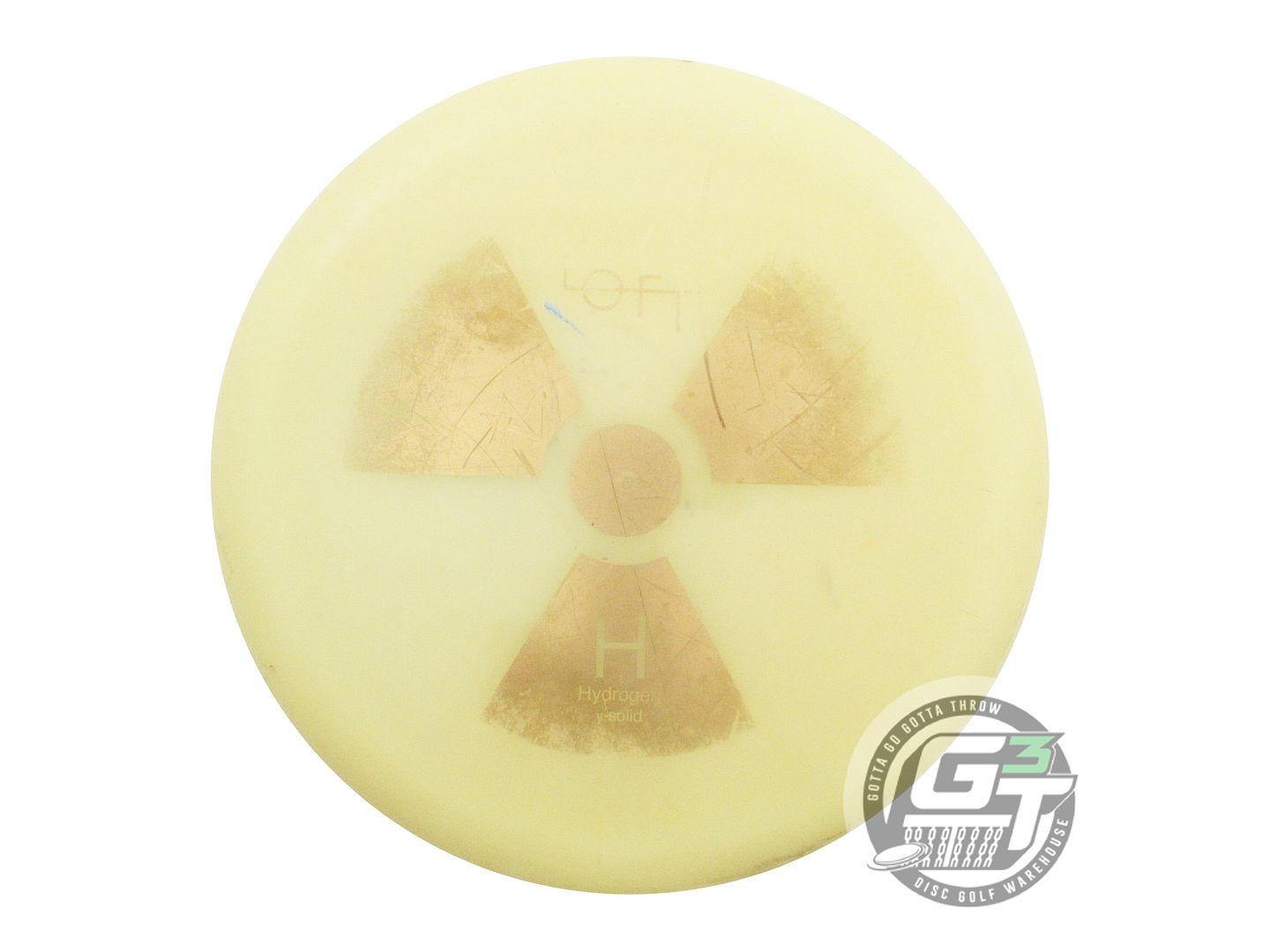 USED Loft Discs Gamma Solid Glow Hydrogen 174g Gold Foil Midrange Golf Disc