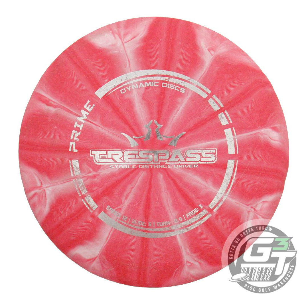USED Dynamic Discs Prime Burst Trespass 174g Red Silver Foil Driver Disc