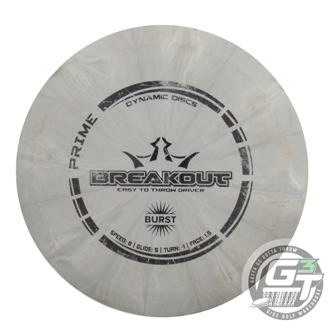 USED Dynamic Discs Prime Burst Breakout 155g Gray Fairway Driver Golf Disc