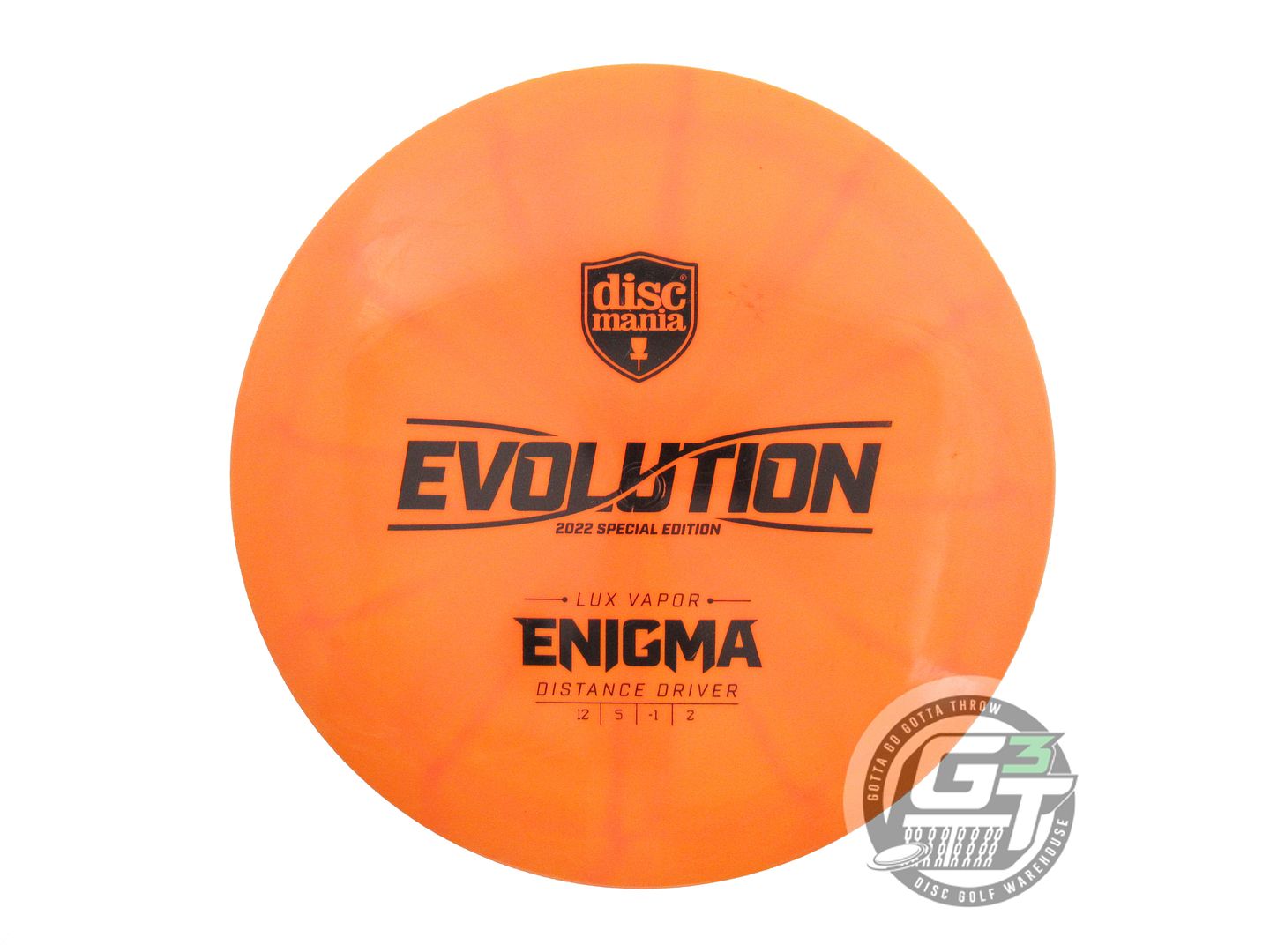 USED DiscMania Lux Vapor Enigma 175g Orange Black Stamp Driver Golf Disc