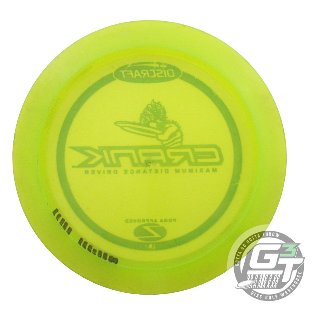 USED Discraft Z Crank 174g Yellow Blue Foil PFN Distance Driver Golf Disc