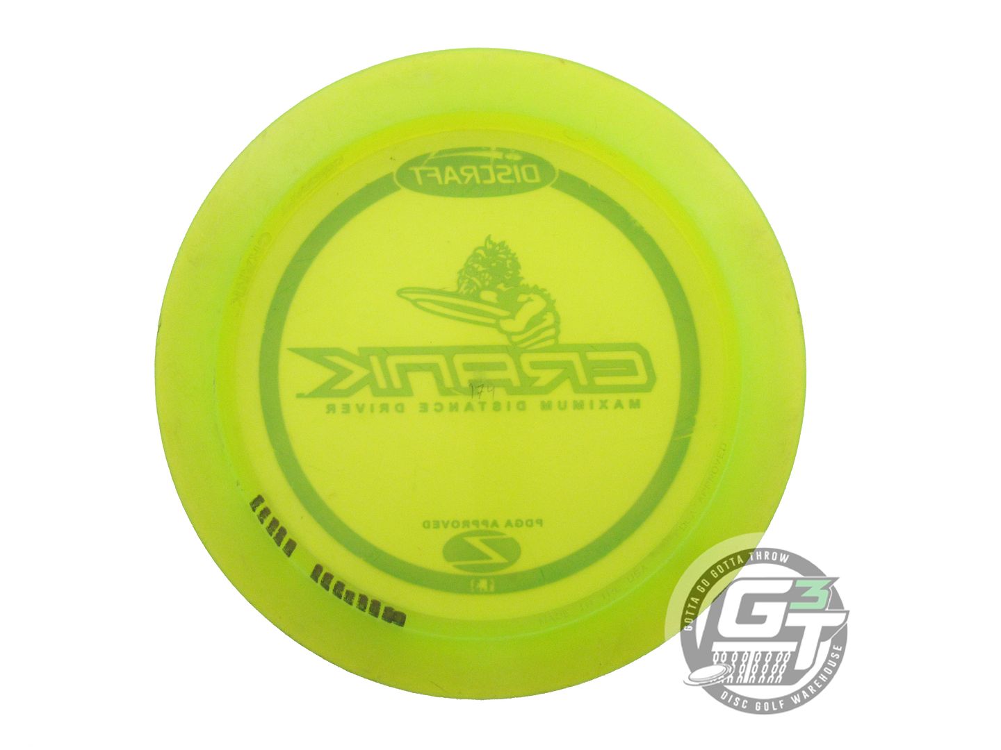 USED Discraft Z Crank 174g Yellow Blue Foil PFN Distance Driver Golf Disc