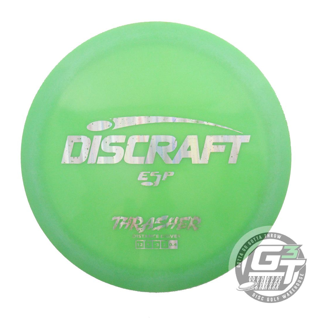USED Discraft ESP Thrasher 161g Lime Silver Holo Foil Distance Driver Golf Disc