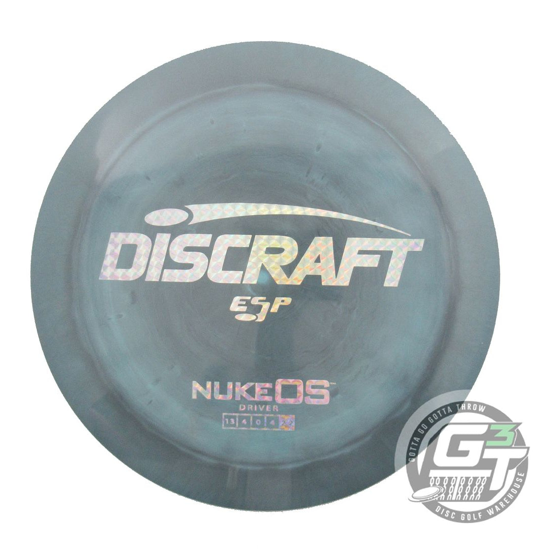 NOS Discraft ESP Nuke OS 173g Blue-Gray Prism Foil Distance Driver Golf Disc
