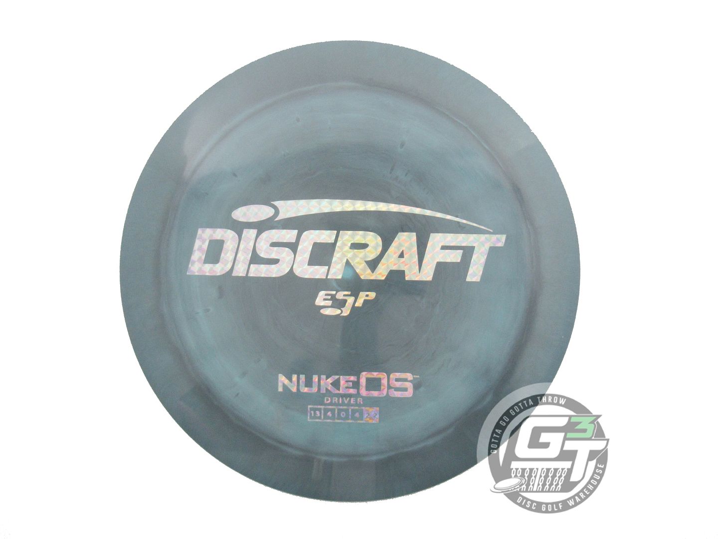 NOS Discraft ESP Nuke OS 173g Blue-Gray Prism Foil Distance Driver Golf Disc