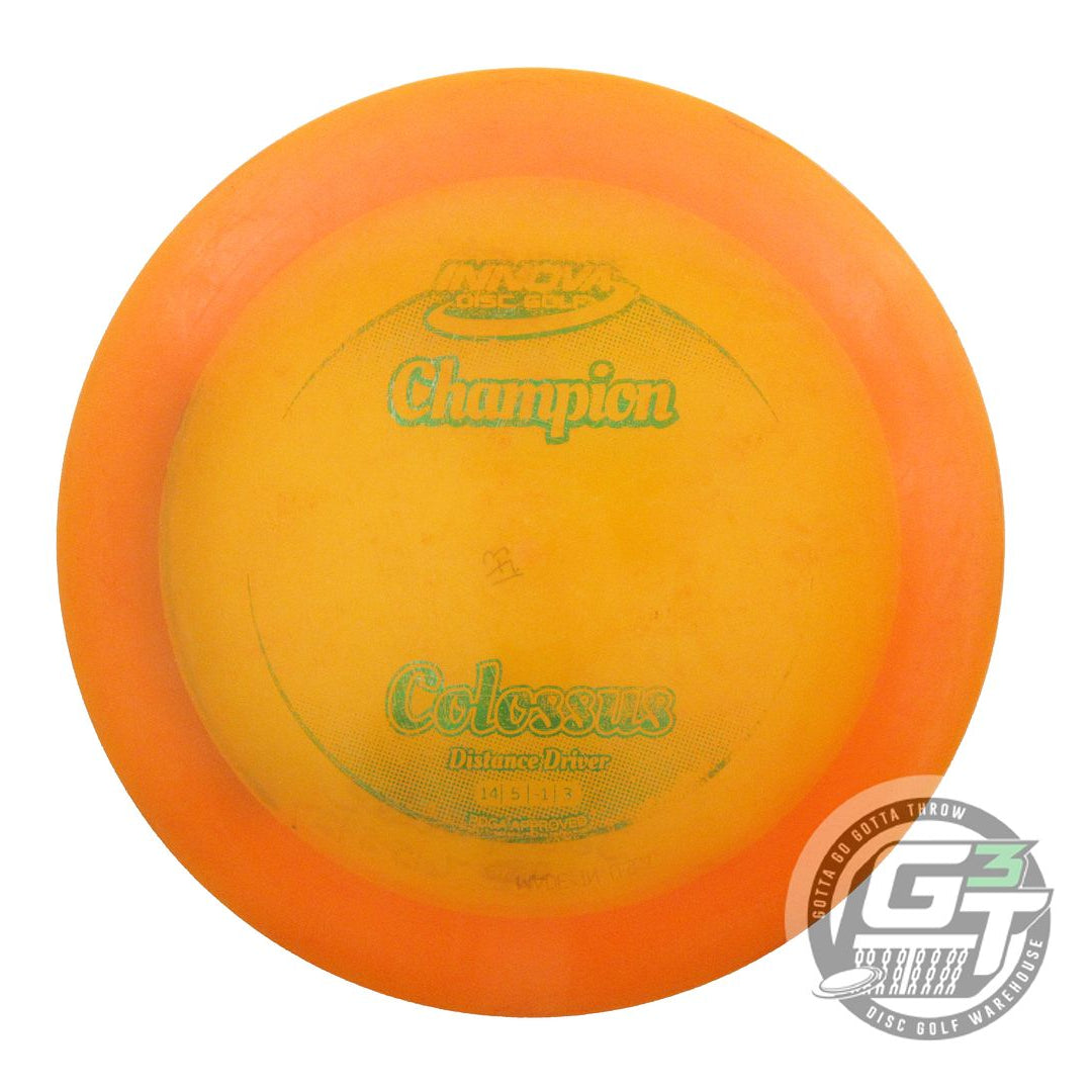 USED Innova Champion Colossus 173g Orange Green Foil A Distance Driver Golf Disc