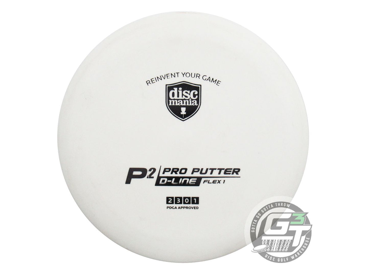 USED DiscMania D-Line Flex 1 P1x 176g White Black Stamp Putter Golf Disc