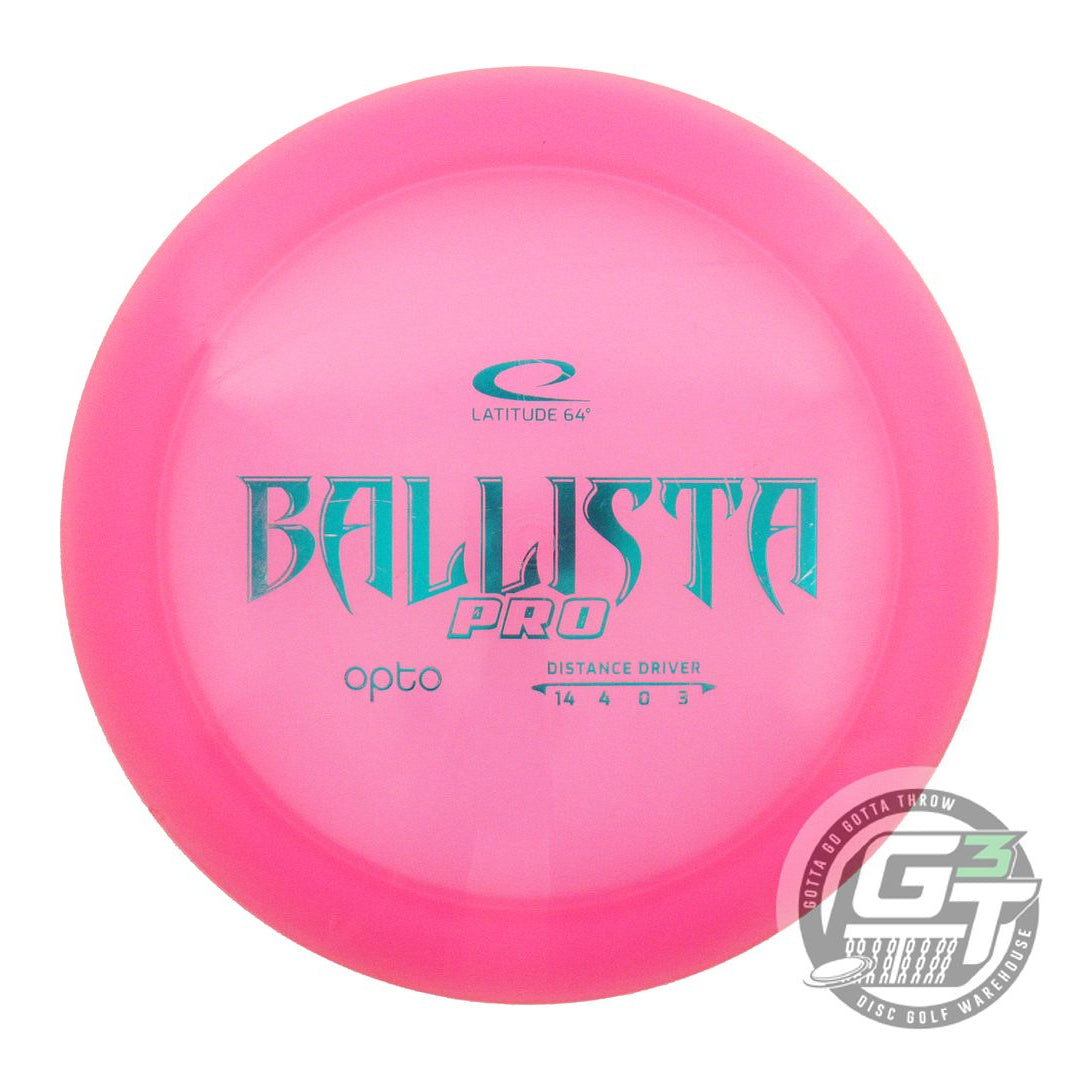 USED Latitude 64 Opto Ballista Pro 172g Pink Teal Foil Distance Driver Golf Disc
