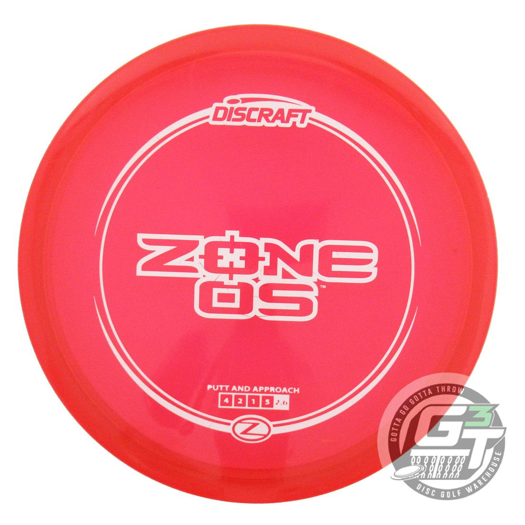 USED Discraft Z Zone OS 178g Red White Stamp Putter Golf Disc