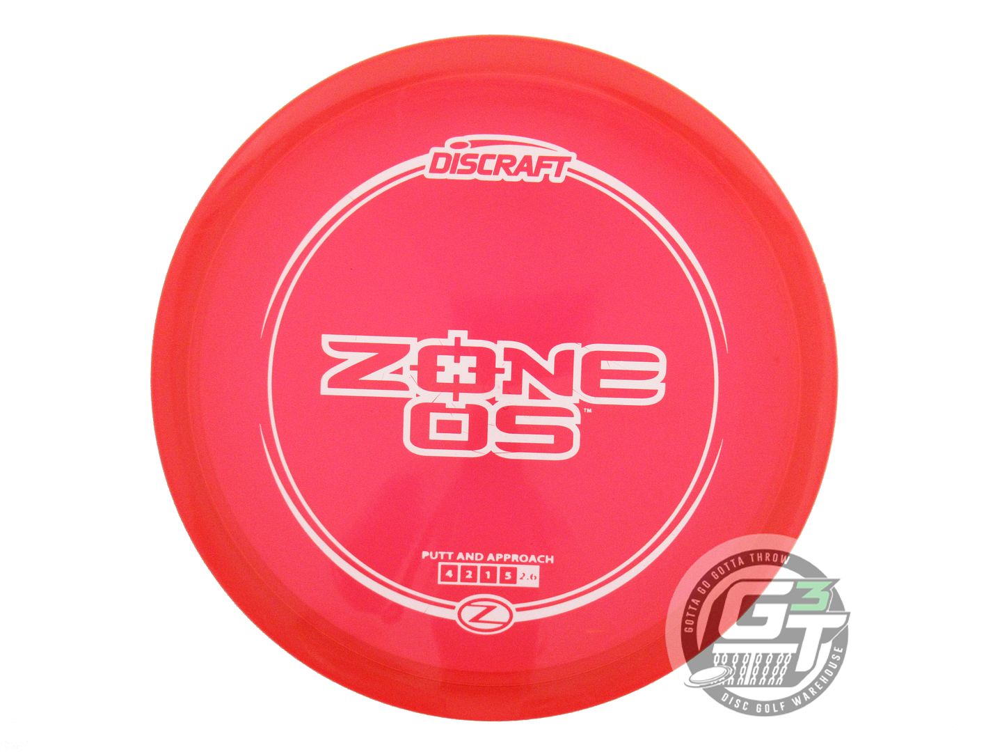 USED Discraft Z Zone OS 178g Red White Stamp Putter Golf Disc