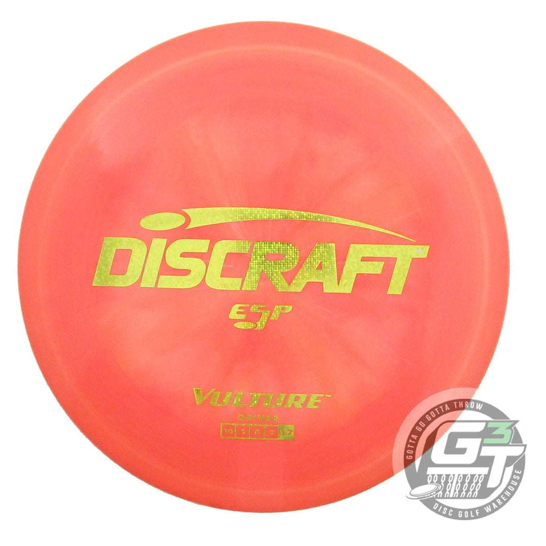 USED Discraft ESP Vulture 180g Orange Yellow Matrix Foil Distance Driver Disc