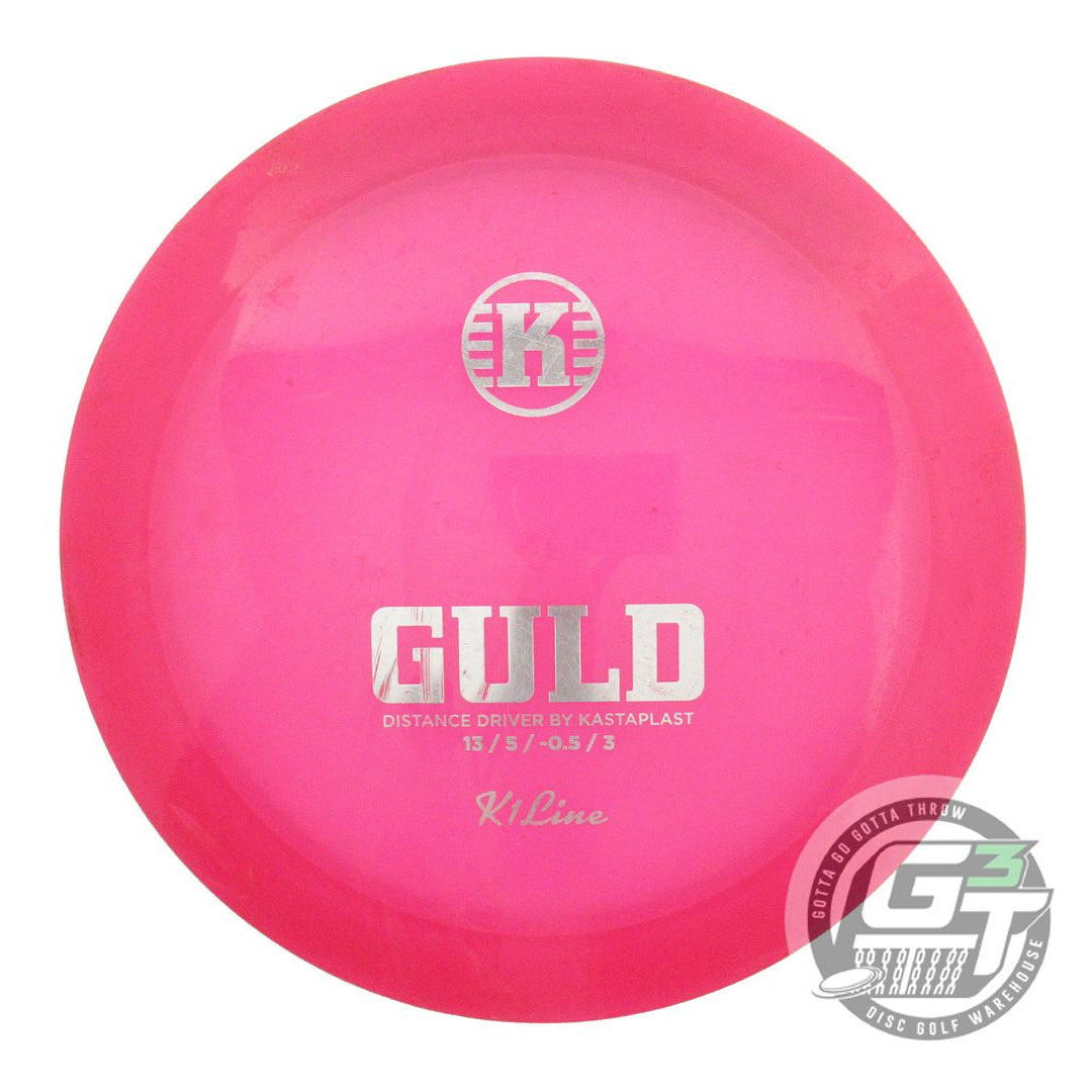 USED Kastaplast K1 Guld 175g Pink Silver Foil Distance Driver Golf Disc