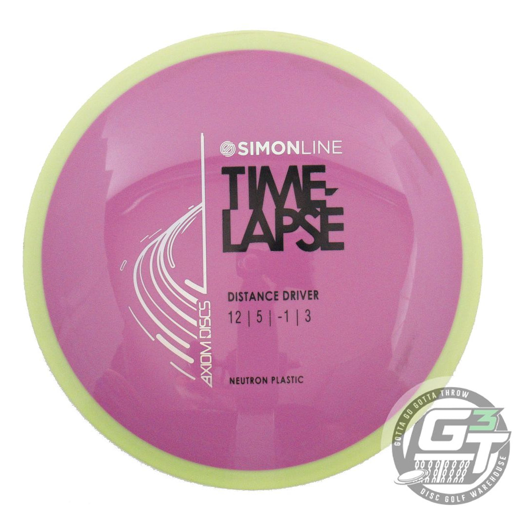 USED Axiom Discs Neutron Time Lapse 174g Purple Yellow Rim Driver Golf Disc
