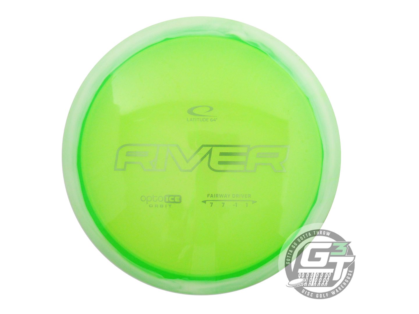 USED Latitude 64 Opto Ice Orbit River 176g White-Lime Fairway Driver Golf Disc