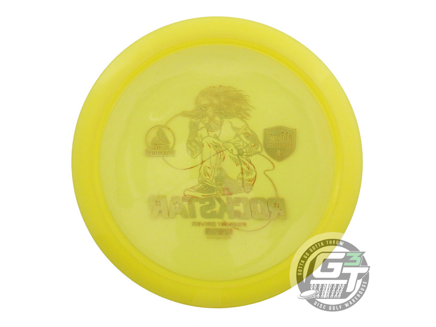 USED DiscMania Active Premium Rockstar 173g Yellow Red Foil Driver Golf Disc